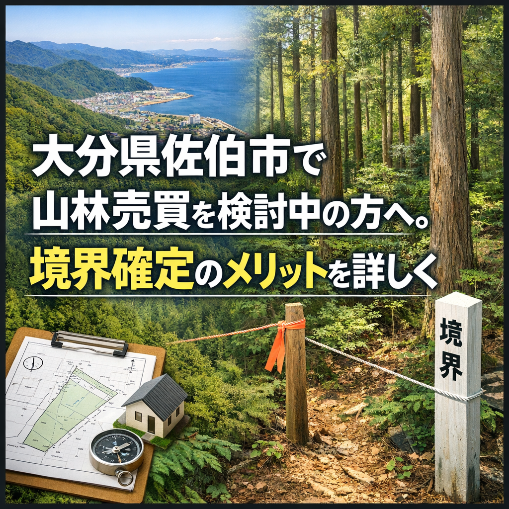 大分県佐伯市で山林売買を検討中の方へ。境界確定のメリットを詳しく