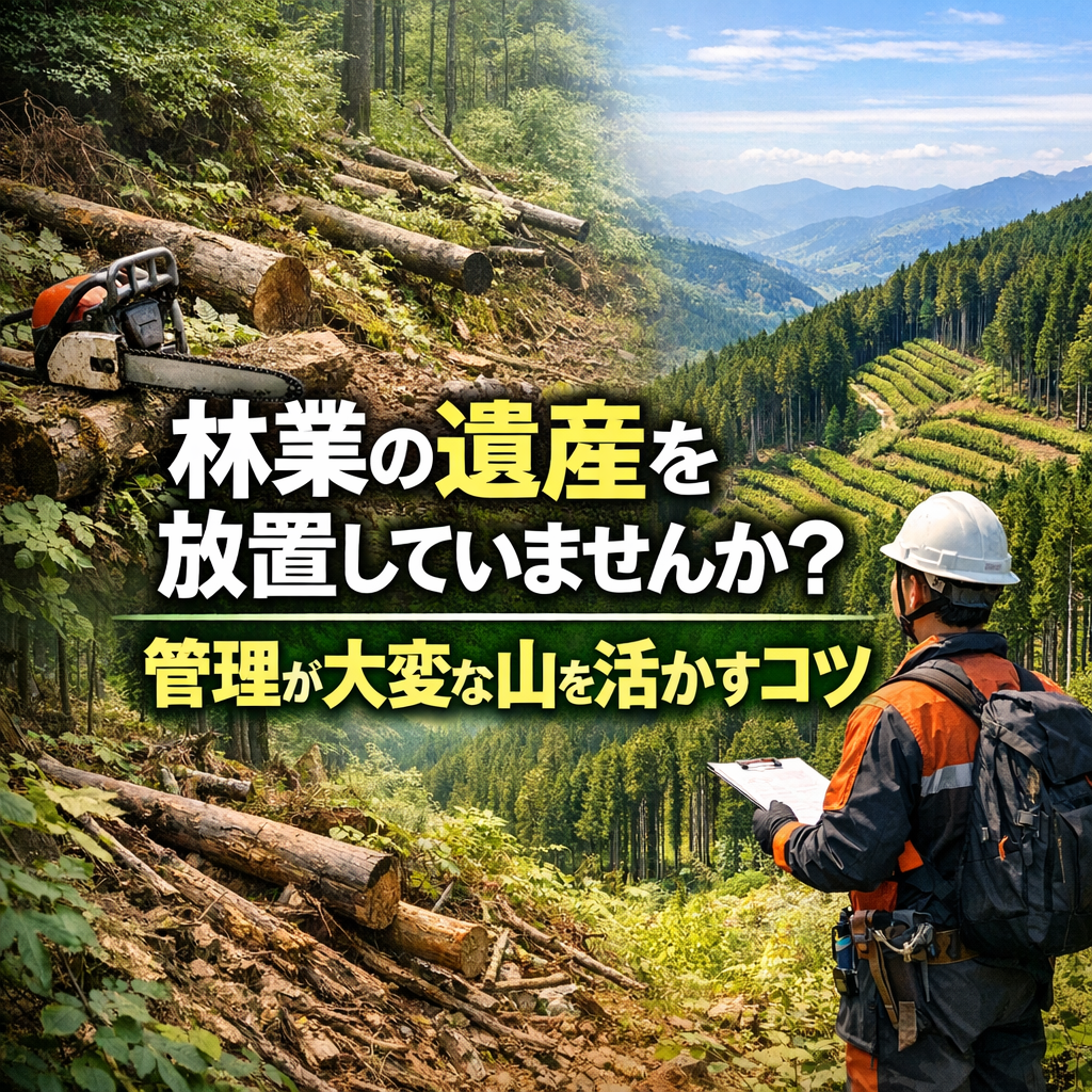 林業の遺産を放置していませんか？管理が大変な山を活かすコツ