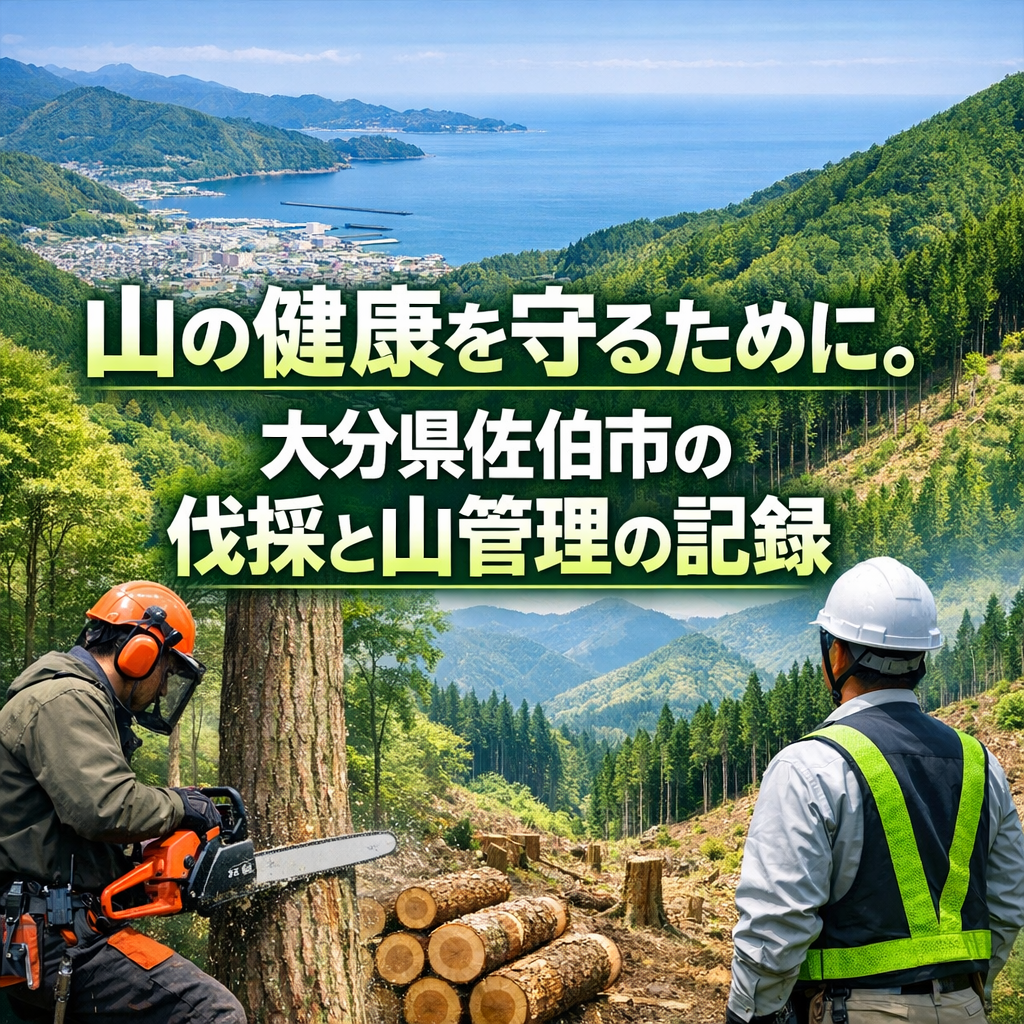 山の健康を守るために。大分県佐伯市の伐採と山管理の記録